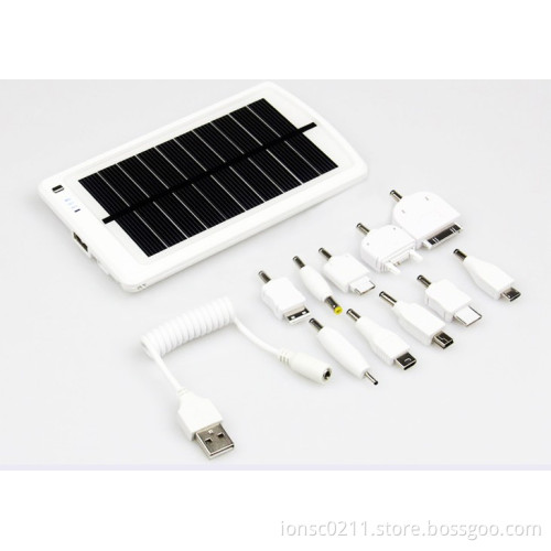 Ultra Thin Solar Powered High Capacity (3000mAh) Backup Battery and Charger for Cell Phones, iPhone, iPod, and Most US